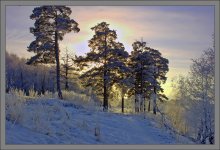 Зима,вечер. / Берег Волги, морозный день, отличная погода.