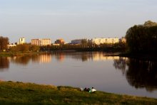 на закате ,на днепре / просто было красиво