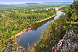 полдень над рекой Киренга / Иркутская область Казачинско-Ленский район.