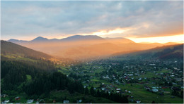 Жабье / Верховина, Карпаты, закат