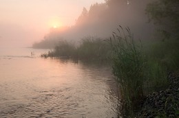 Туман и солнце.... / Раннее утро на Енисее...