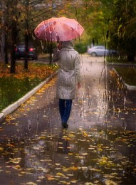 Уходящая в осень / Осеннее настроение под капли дождя
