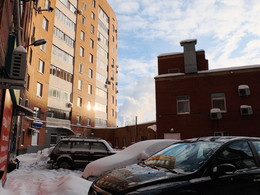 Зима. Урбанистический этюд / Мороз и солнце, дым котельной