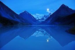 Восход Луны / Алтай,Катунский хребет,Сибирь