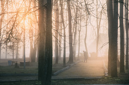 Утро в скверике / Сквер им. Е. И. Чайкиной, Пено, Тверская область