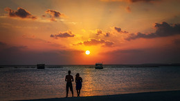 Южный закат. / Мальдивские острова.