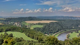 Эльбы поворот / Вид Саксонской Швейцарии с крепости Кёнигштейн