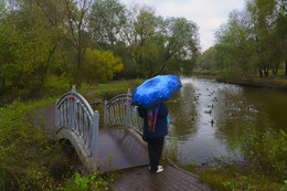дождичек / дождь, парк, река Яуза