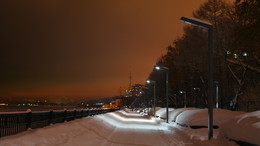 Зимняя прогулка по набережной. / Мир-1Ш СССР