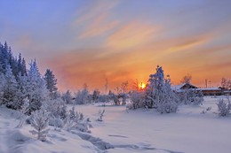 холодные вечера зимы... / Иркутская область Казачинско-Ленский район
Вечер перед долгими морозами, утром было - 45