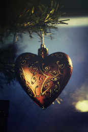 новогоднее сердце / новогодняя игрушка