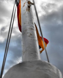 &nbsp; / eine Fähre auf der Nordsee zeigt Flagge !?