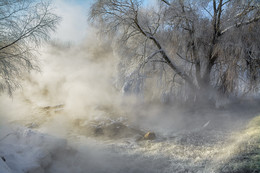 Туманное утро. / река Листвянка Рязань