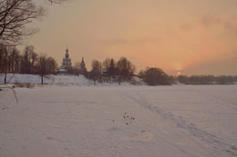 февральский закат / зима, Подмосковье