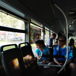 Зайчики в автобусе / Пермь 31 мая 2015