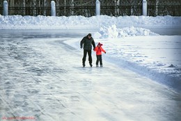 Ледяная фоточка / Деревня Лесное, 12 февраля 2017 года от Р. Х., -20, городской каток.