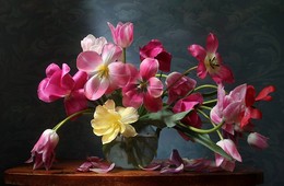 В танце / цветы, натюрморт, тюльпаны