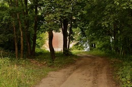 Дорога при крепостной стене / Смоленск, восточный участок крепости, дорога