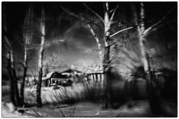 "Чёрно - белая деревенька" Тайга, март 2017г / ............