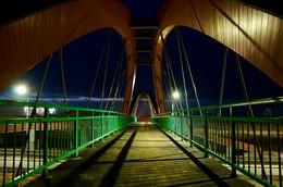 Пешеходный переход над трассой М3 "Украина" / Снято в Детчино