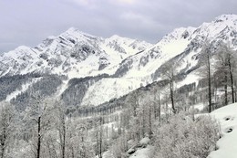 Белоснежные горы марта / Белоснежные горы марта на горно-лыжных трассах в Роза Хутор