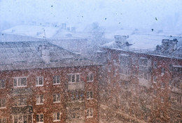 / Вид из окна в Марте / / Подмосковье 2017 г.