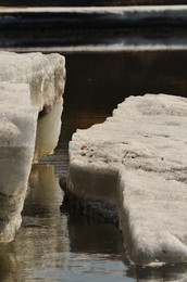 Апрельский лёд / река Ингода, Забайкалье. Последний лёд