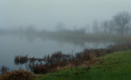 Про озеро, зелёный луг и мостик в тумане... / весна...