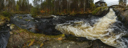 Пяозерский водопад / Водопад на реке Тухка в поселке Пяозерский. Северная Карелия.