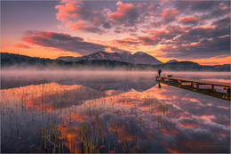 &nbsp; / Morgens beim Turnersee in Kärnten Österreich Foto.