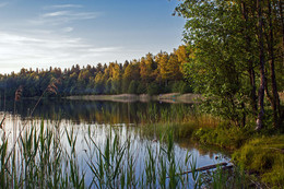 В лучах закатного солнца. / Тросницкое озеро в четырех километрах от Полоцка.