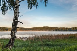 Утро на оз.Песочное / Южный Урал трасса М5