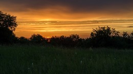 Оранжевый закат / Закат, Апшеронский район.