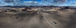 Отель Le Mirage / Пустыня Намиб. Панорама, снятая дроном. Отель, кстати, неплохой