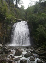 Кое-что о лете: водопад / Водопад Корбу в Горно-Алтайском заповеднике Телецкое озеро.
