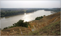 Река Кубань / Вид на реку Кубань с Александровской крепости