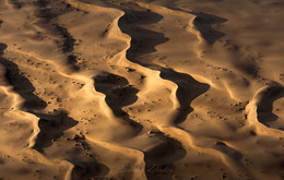 Формы и линии / Дюны пустыни Намиб с вертолета.