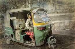 Моторикша #1 / Снимал в Индии из окна проезжающего автомобиля