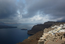 Вспоминая Санторини / Санторини, Греция. Туман над кальдерой.