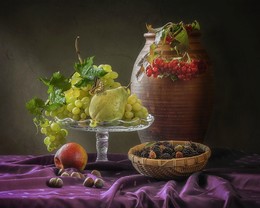 Осенний фруктовый натюрморт / классический натюрморт