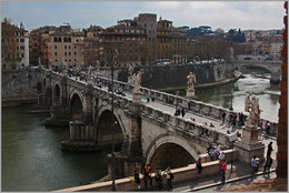Мост Сант Анджело / Мост Сант Анджело, Рим.