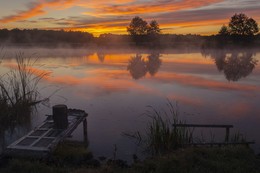 Осеннее утро на реке Псел / Туманное,красочное утро на реке Псел!