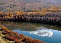 Ржавая осень / река Ингода, Сухотинские скалы, Забайкалье