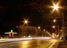 Витебск. Ленинка заснула... / ночная улица ленина