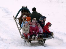 Покатушки на санях / В музее &quot;Строчицы&quot;, Минский район.