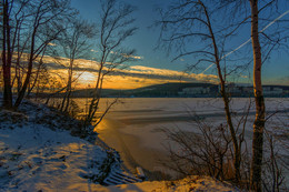 Первые приметы зимы / Вечер на озере