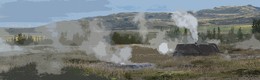 Там за туманами / Долина термальных источников в Исландии