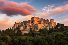 View of Acropolis from the Areopagus Hill in the Evening, Athens, Greece / View of Acropolis from the Areopagus Hill in the Evening, Athens, Greece