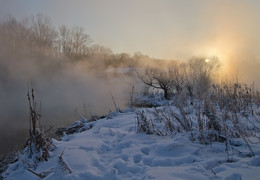 Утро горячего озера / Россия. Тула. Косая Гора. Озеро горячка.