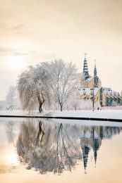 У Костёла / Зимний Минск, Серебрянка, костёл